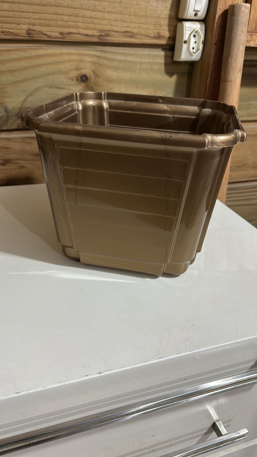 Vaso/Cachepô Flores Plástico 